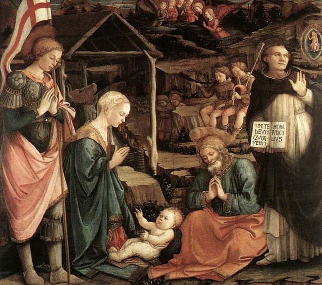 Fra Filippo Lippi Adoration of the Child with Saints Sweden oil painting art